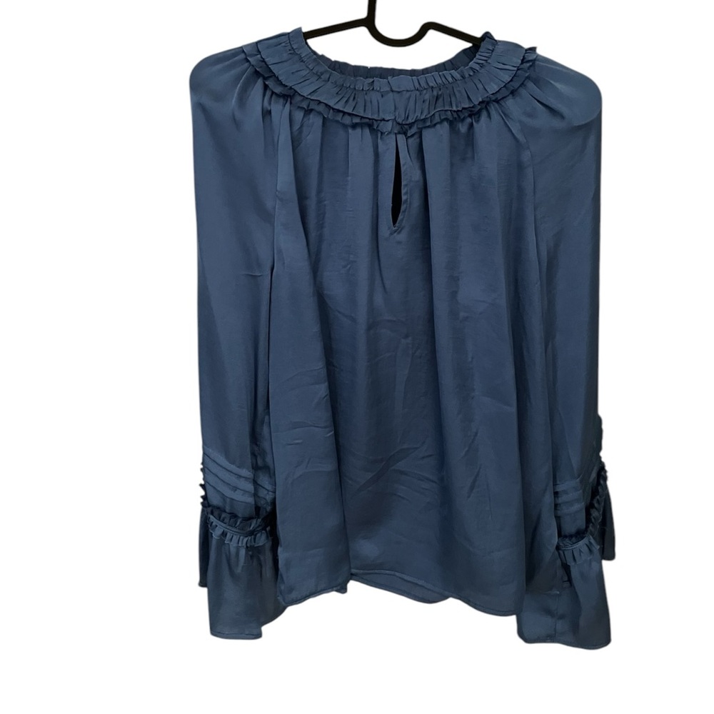 Silky high neck blouse
